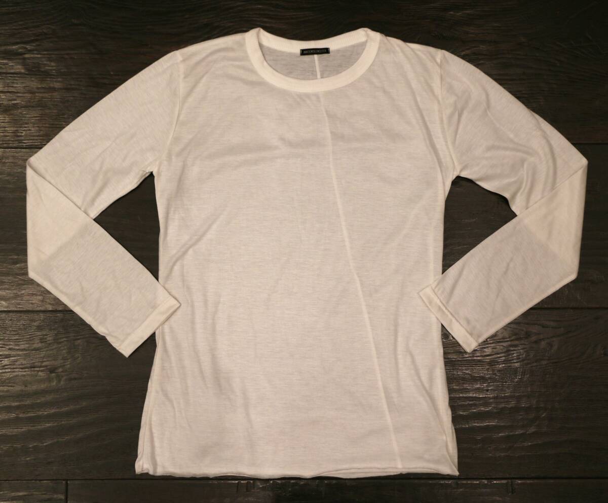 格安新品　希少　アンドゥムルメステール ANN DEMEULEMEESTER 高級 Tシャツ 長袖　メンズ　白 