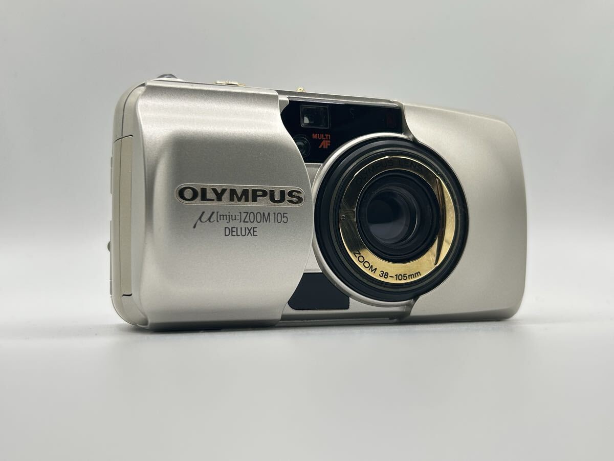 【動作未確認】OLYMPUS μ[mju:] ZOOM 105 DELUXE コンパクトフィルムカメラ 現状品 Film Camera 【138】