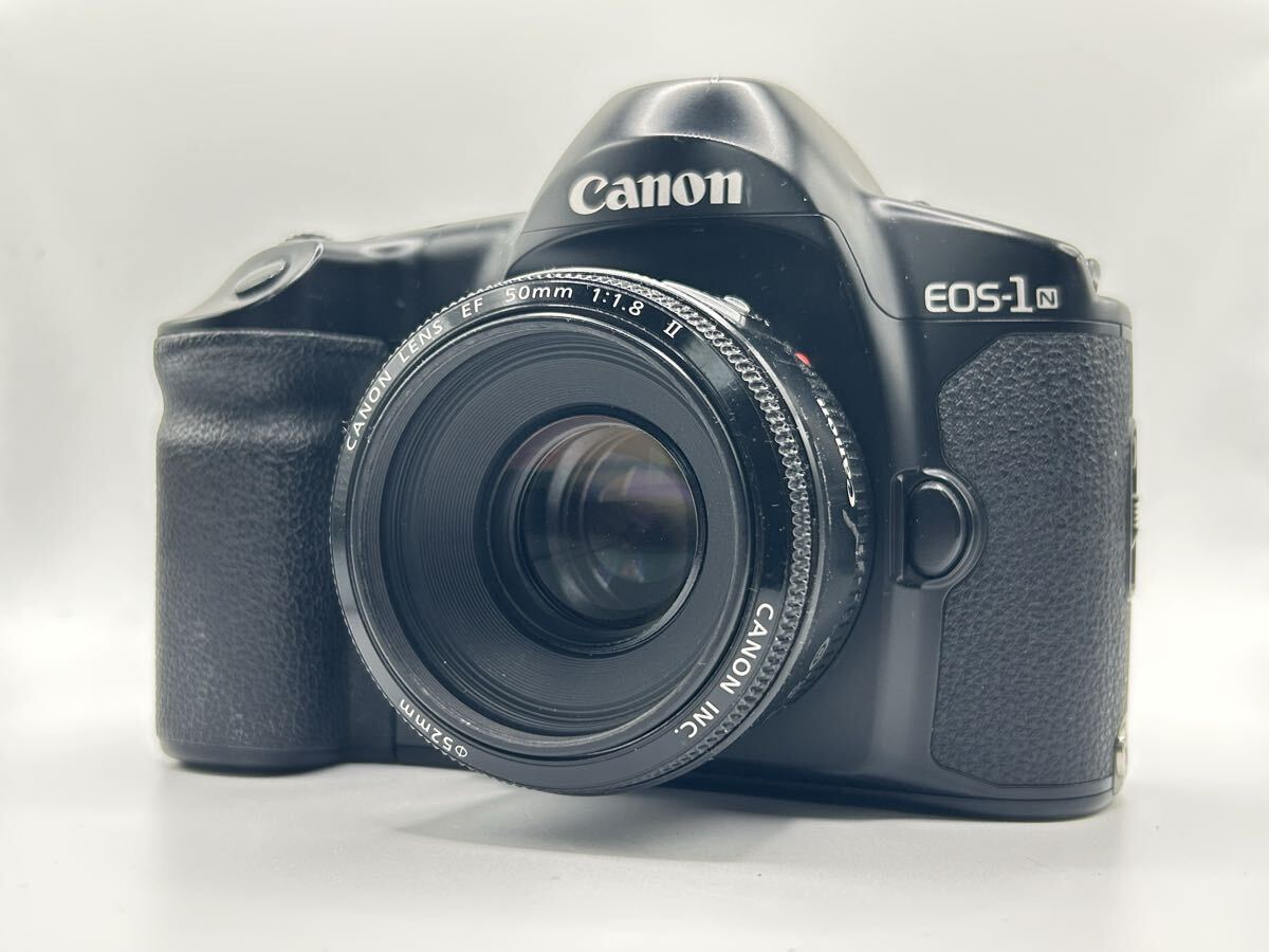 【動作未確認】Canon EOS-1N EF 50mm F1.8 II キャノン 一眼レフフィルムカメラ レンズセット 現状品 【142】