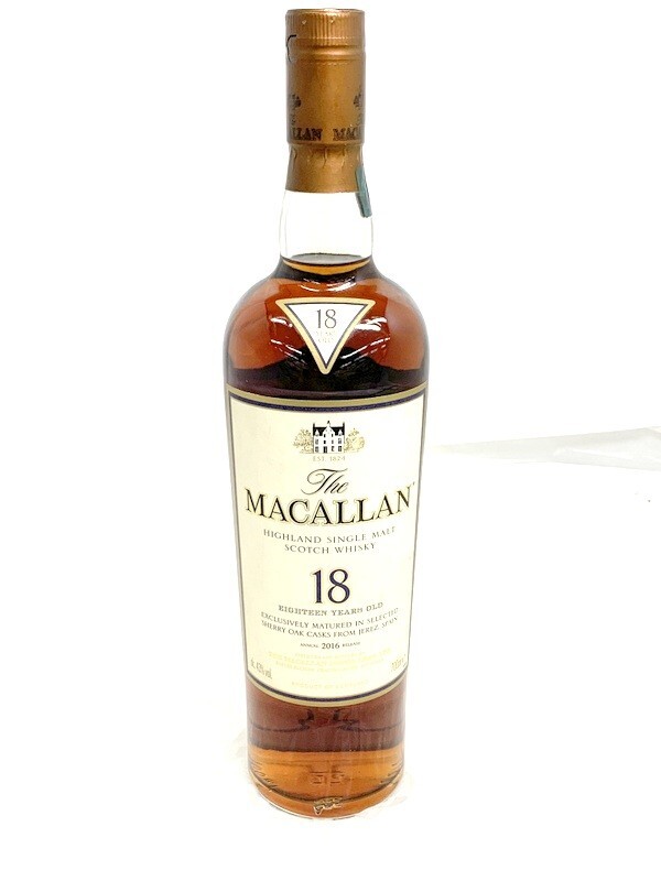 1000円スタート ウイスキー スコッチ マッカラン 18年 シェリーオーク 2016 The MACALLAN SHERRY OAK 700ml 43% 未開栓 8AA45