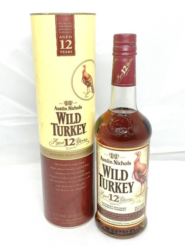1000円スタート ウイスキー WILD TURKEY ワイルドターキー 12年 ケンタッキーストレートバーボン 旧ボトル 700ml 50.5% 未開栓 箱付 8AA36