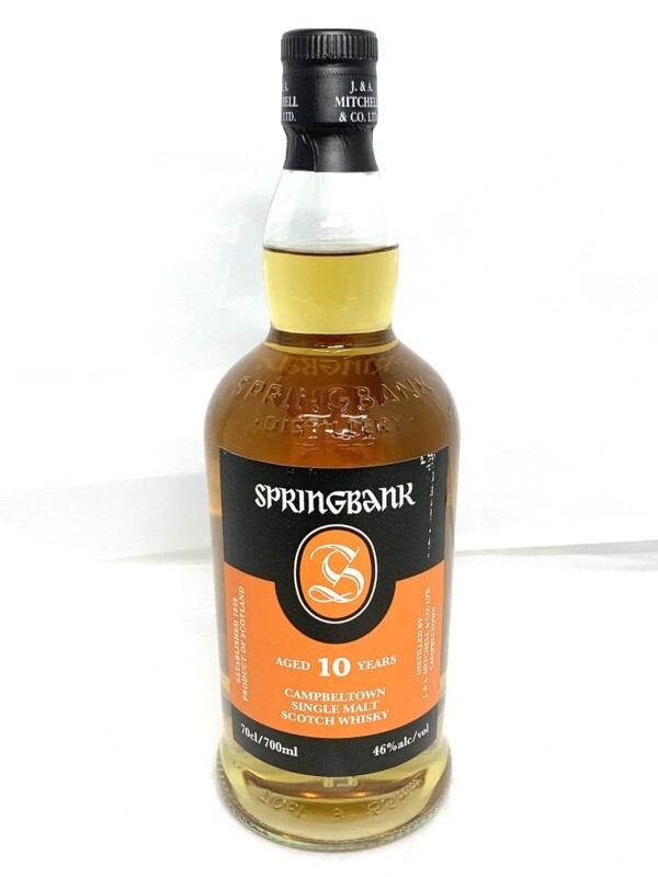 1000円スタート ウイスキー スコッチ SPRINGBANK スプリングバンク 10年 キャンベルタウン シングルモルト 700ml 46% 未開栓 8AA32