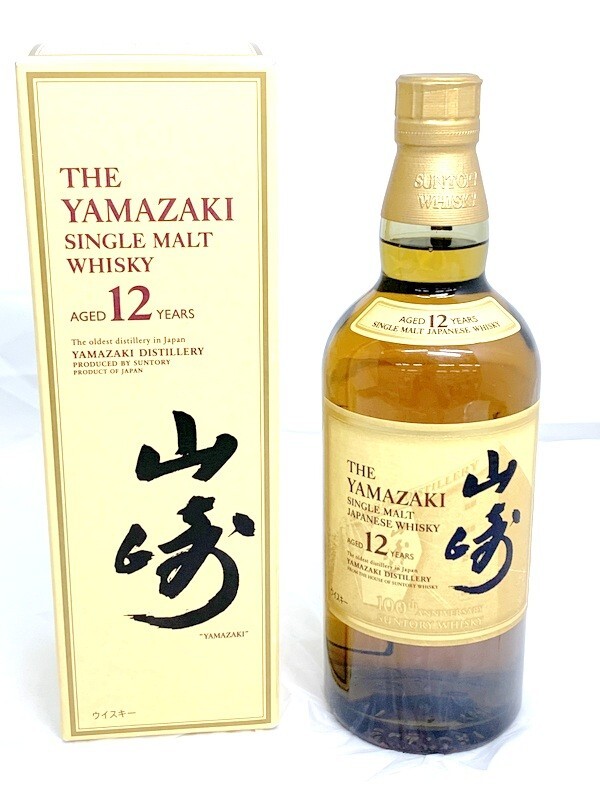 【東京都内限定発送】1000円スタート サントリー ウイスキー 山崎 12年 100周年記念ラベル YAMAZAKI 700ml 43% 未開栓 箱付 8AA28