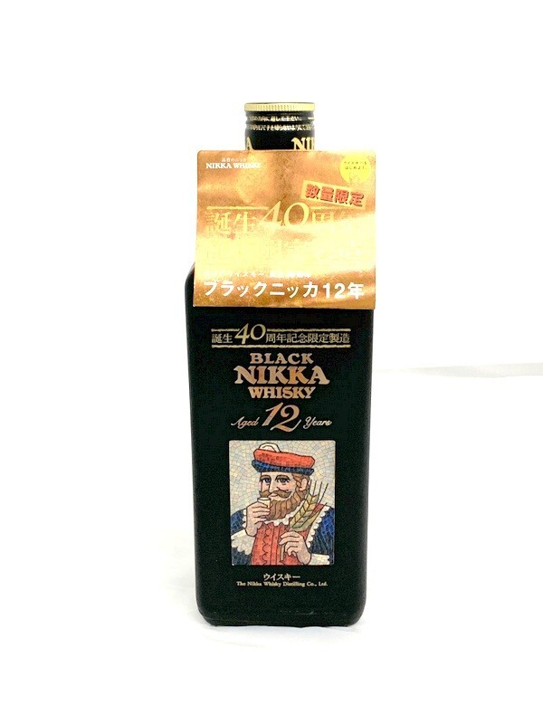【東京都内限定発送】1000円スタート ウイスキー ニッカ ブラックニッカ12年 誕生40周年記念限定製造 NIKKA 720ml 42% 1211g 未開栓 8AA23