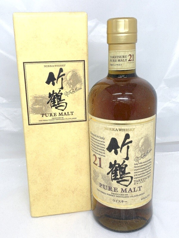 【東京都内限定発送】1000円スタート ウイスキー NIKKA TAKETSURU ニッカ 竹鶴 ピュアモルト 21年 700ml 43% 未開栓 箱付 8AA41