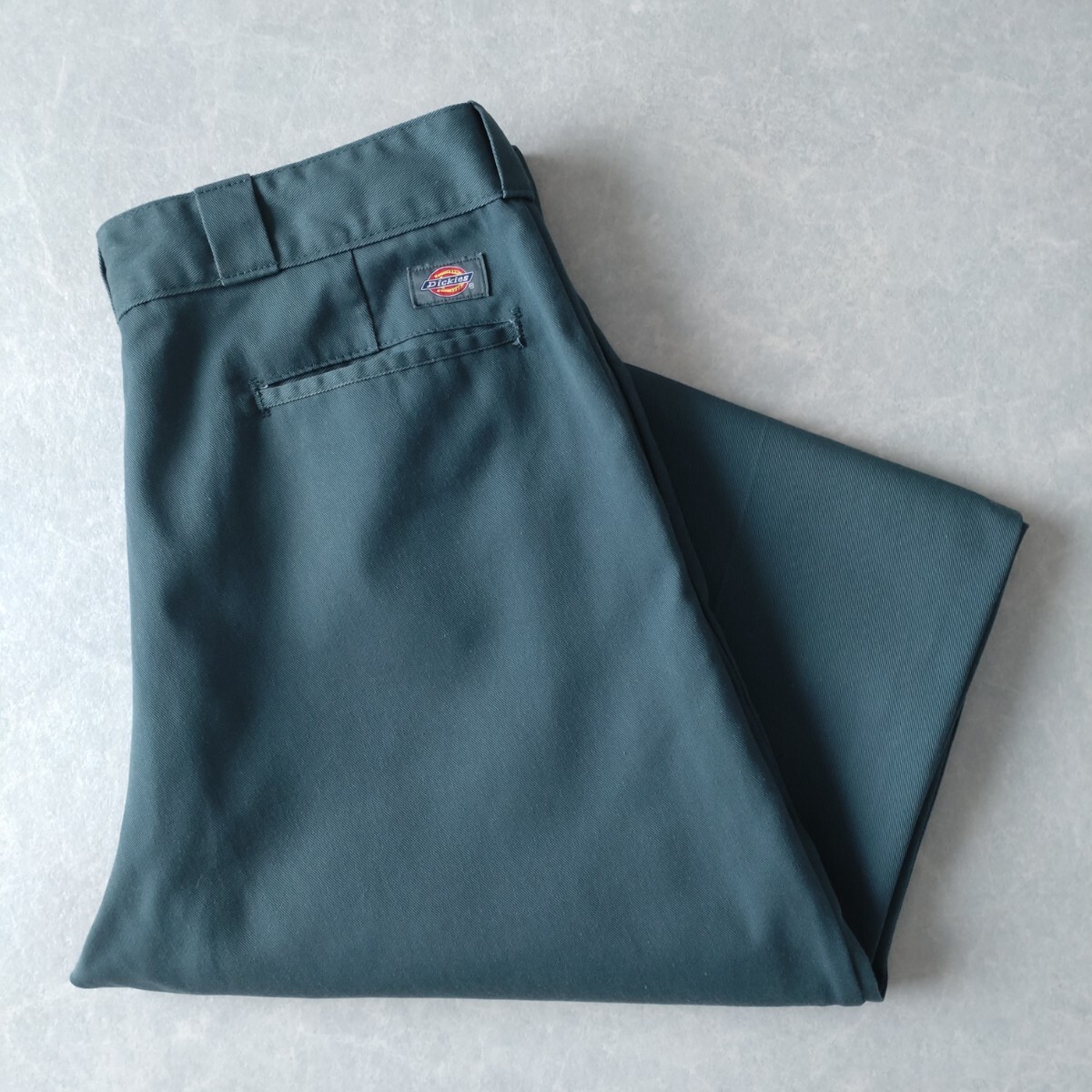 ■古着 Dickies ディッキーズ 874LN ワークパンツ チノ ORIGINAL FIT リンカーングリーン 実寸W38L32【WD2064】
