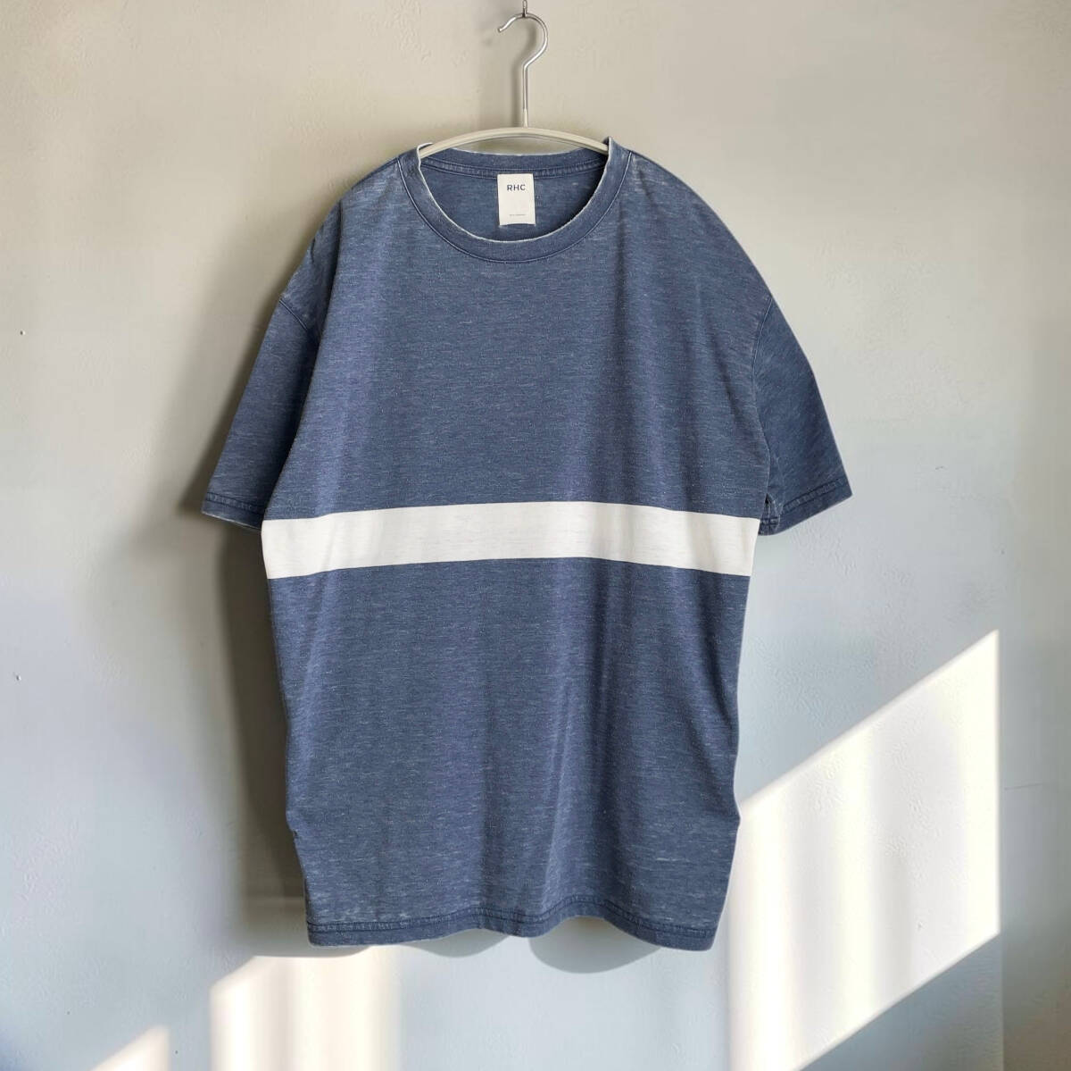 【着心地抜群!!】ロンハーマン RHC “ Pigment Line Tee ” ピグメント加工 ショートスリーブ Tシャツ L ネイビー RonHerman California