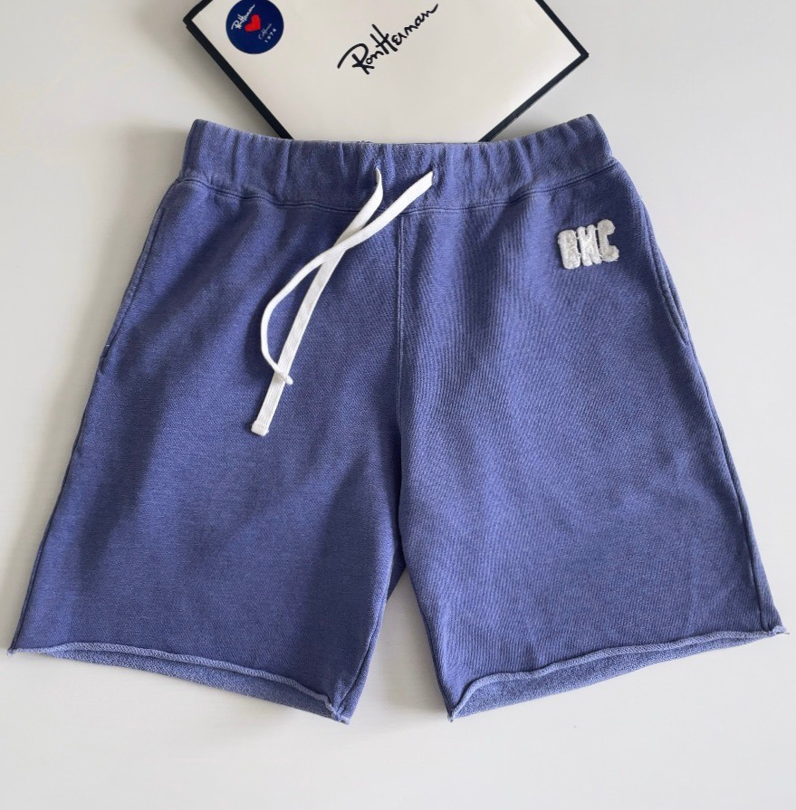 【LOOK掲載!!】ロンハーマン RHC ピグメント加工 アップリケ ロゴ スウェットパンツ ショーツ S 日本製 RonHerman California 国内正規品