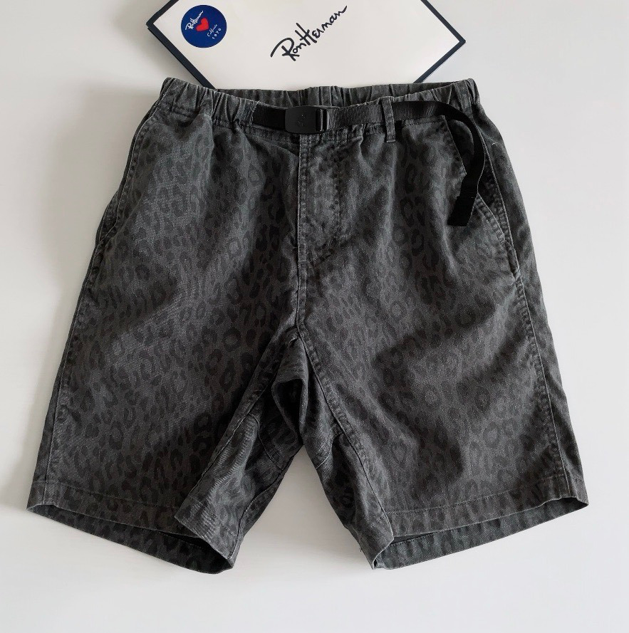 【PickUp掲載!!】ロンハーマン RHC × GRAMICCI オーバーダイ加工 レオパード柄 ショートパンツ ショーツ S RonHerman California グラミチ