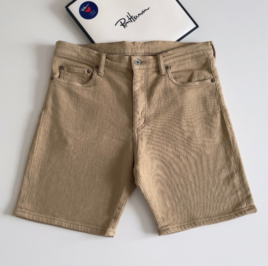 【定価25,300円】ロンハーマン RHC “ 大人なモカ色 ” フェイクニット地 スウェットパンツ ショーツ S 日本製 RonHerman California