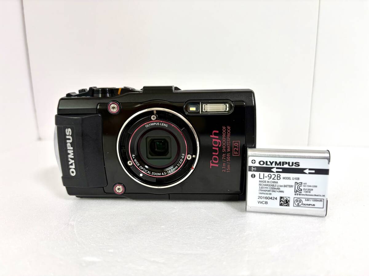 OLYMPUS STYLUS Tough TG-4 防水 コンパクト デジタル カメラ ブラック オリンパス 　ショット数12343回
