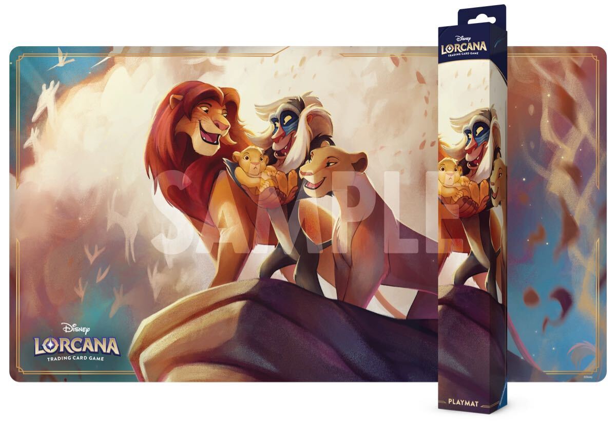 ディズニー ロルカナ lorcana 公式　プレイマット　海外　英語 日本未発売　ライオンキング　シンバ　ナラ　ラフィキ サークルオブライフ