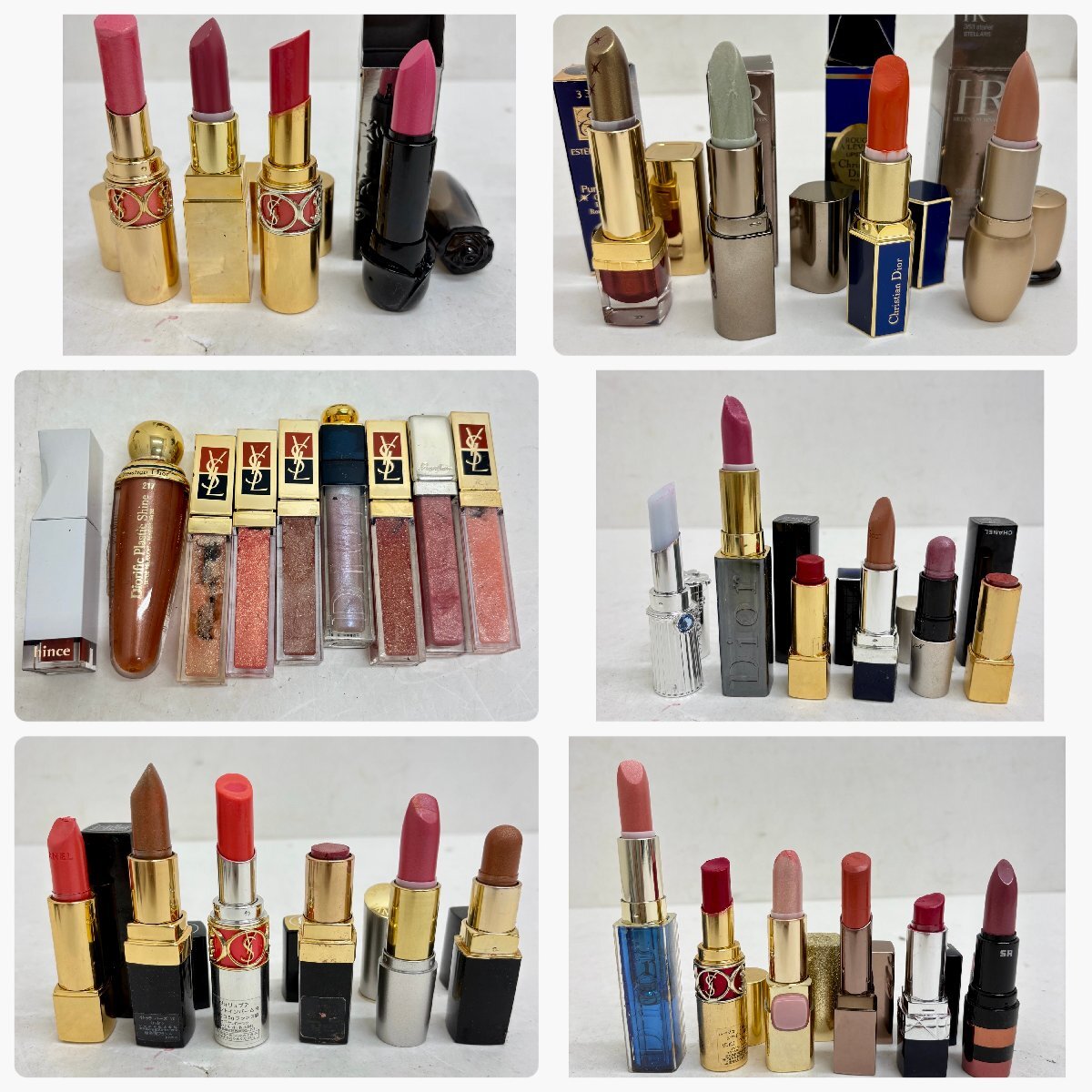 ◆◇[8] 口紅 ルージュ グロス リップ まとめ売り 35点 イブサンローラン Dior シャネル 他 現状品 08/072908m◇◆