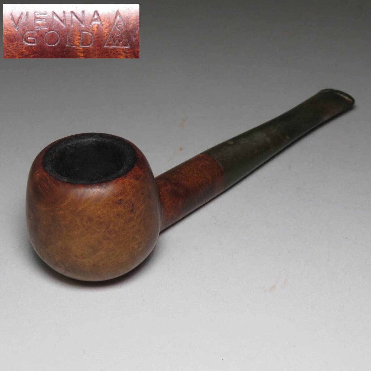 「コレクター所蔵品」25-7◆ヴィンテージ ◆パイプ VIENNA GOLD/ウィーン・ゴールド 喫煙具 ◆タバコ 煙管 アンティーク キセル lot:8007