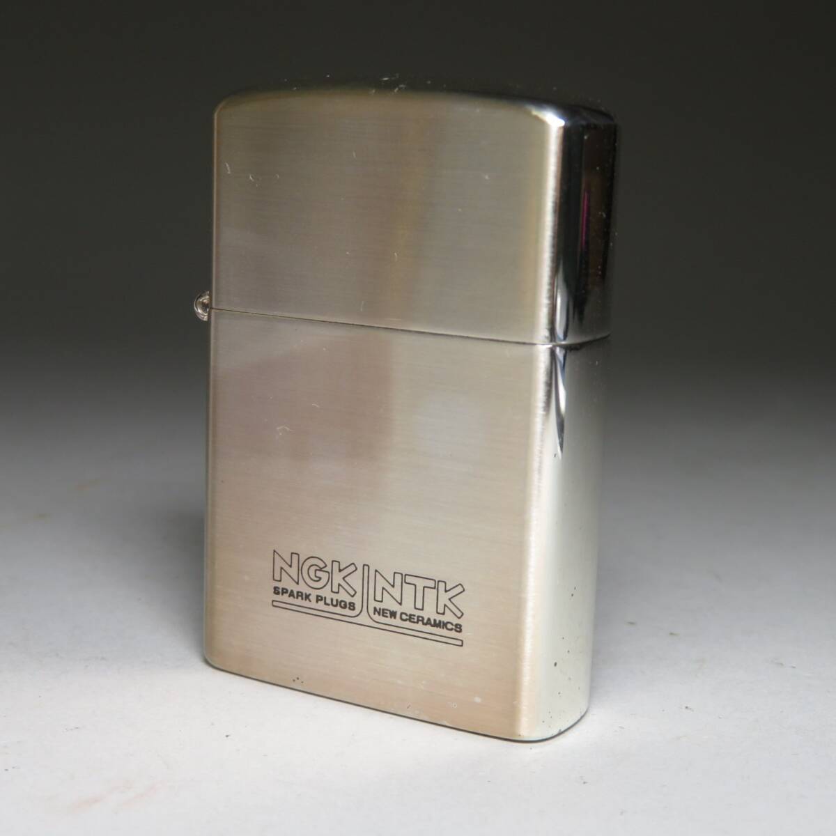 【本物保証】◆レア物 非売品◆NGK NTK/WIN ヴィンテージ◆ガスライター シルバー ケース 元箱付 動作確認OK lot:8048