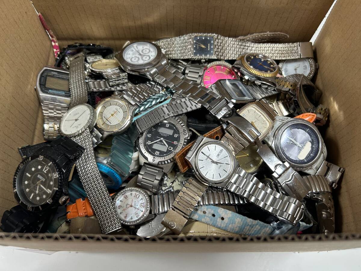 5kg まとめ SEIKO セイコー CASIO カシオ ALBA アルバ 他 腕時計 メンズ レディース ステンレス 革 宝飾 シルバー ゴールド 大量 セット 02