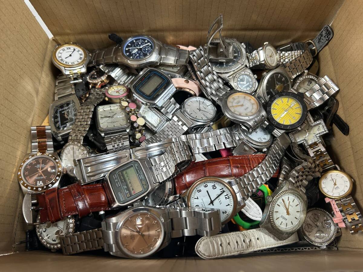 大量 10.5㎏ SEIKO セイコー CASIO カシオ CITIZEN シチズン ALBA アルバ 他 メンズ レディース ステンレス 宝飾 革 まとめ セット 04