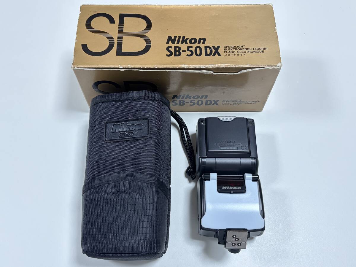 Nikon ニコン SB-50 DX ストロボ Speedlight スピードライト フラッシュ 元箱 ソフトケース付き カメラ 撮影 アクセサリー