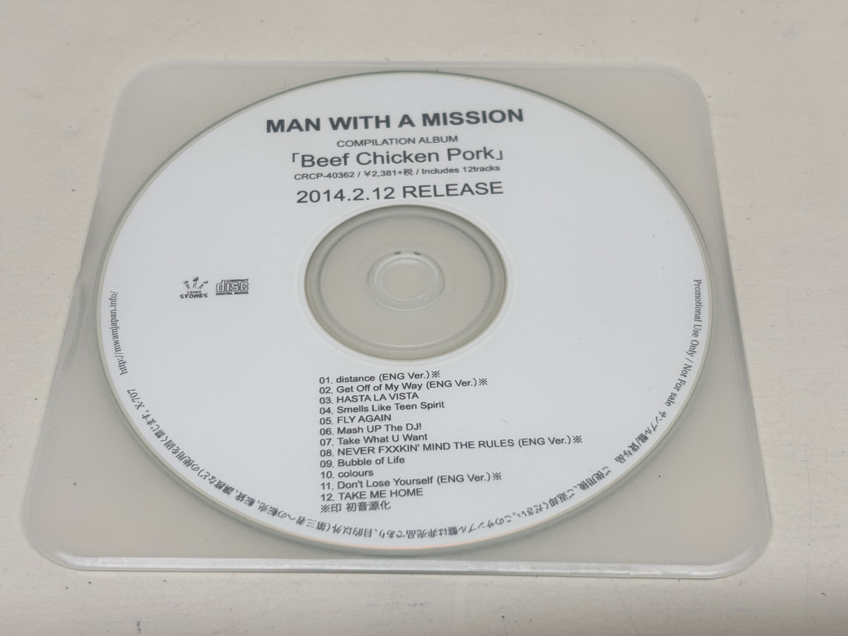 CD　プロモ　MAN WITH A MISSION　BEEF CHICKEN PORK