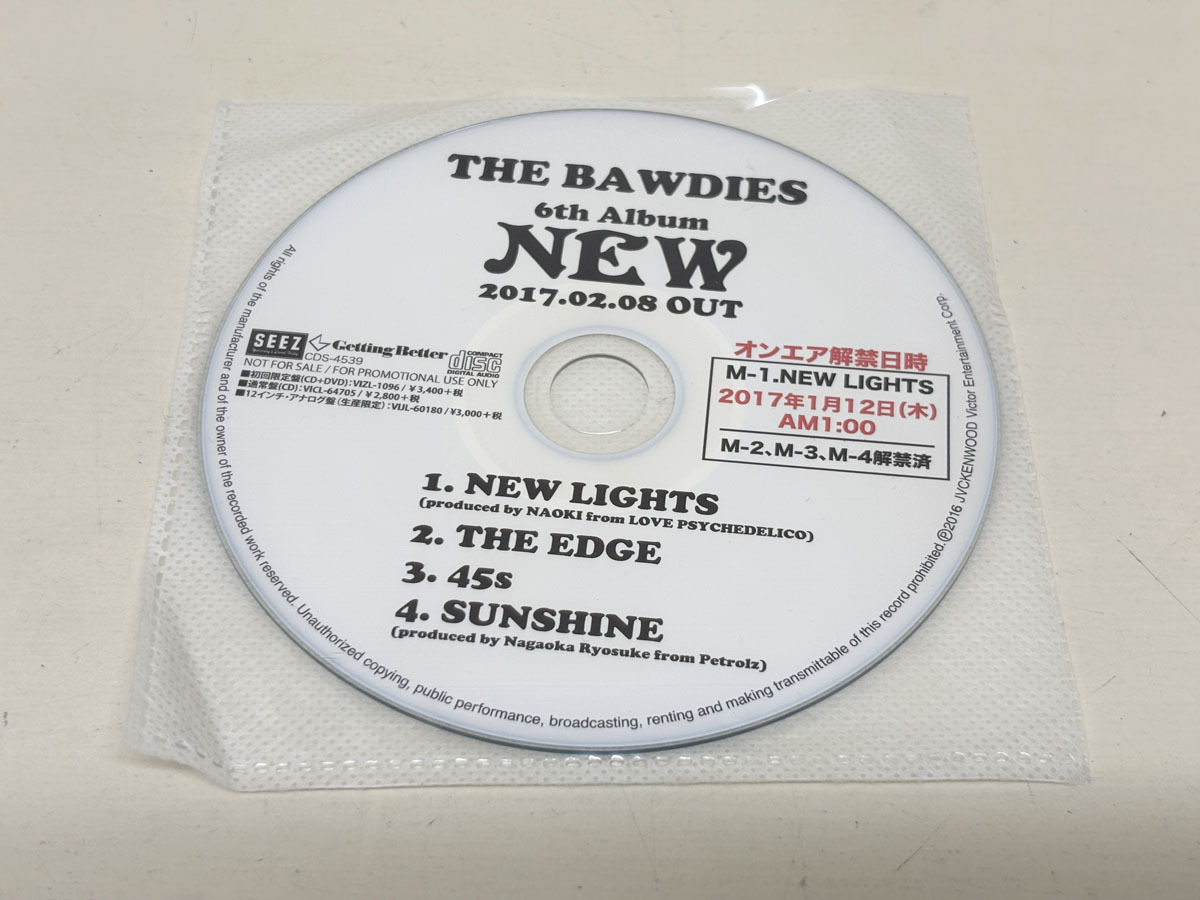 CD　プロモ　THE BAWDIES　NEW