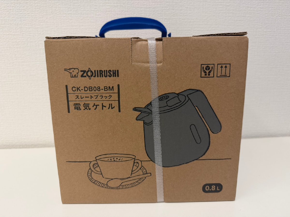 U065-X15-830 ZOJIRUSHI 象印 電気ケトル CK-DB08-BM ストレートブラック 新品未開封 現状品②大阪