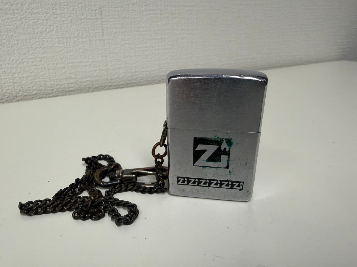 U055-X20-40 Zippo ジッポ ヴィンテージ Ｚロゴ 1982年製 オイルライター チェーン付き 現状品②大阪◎