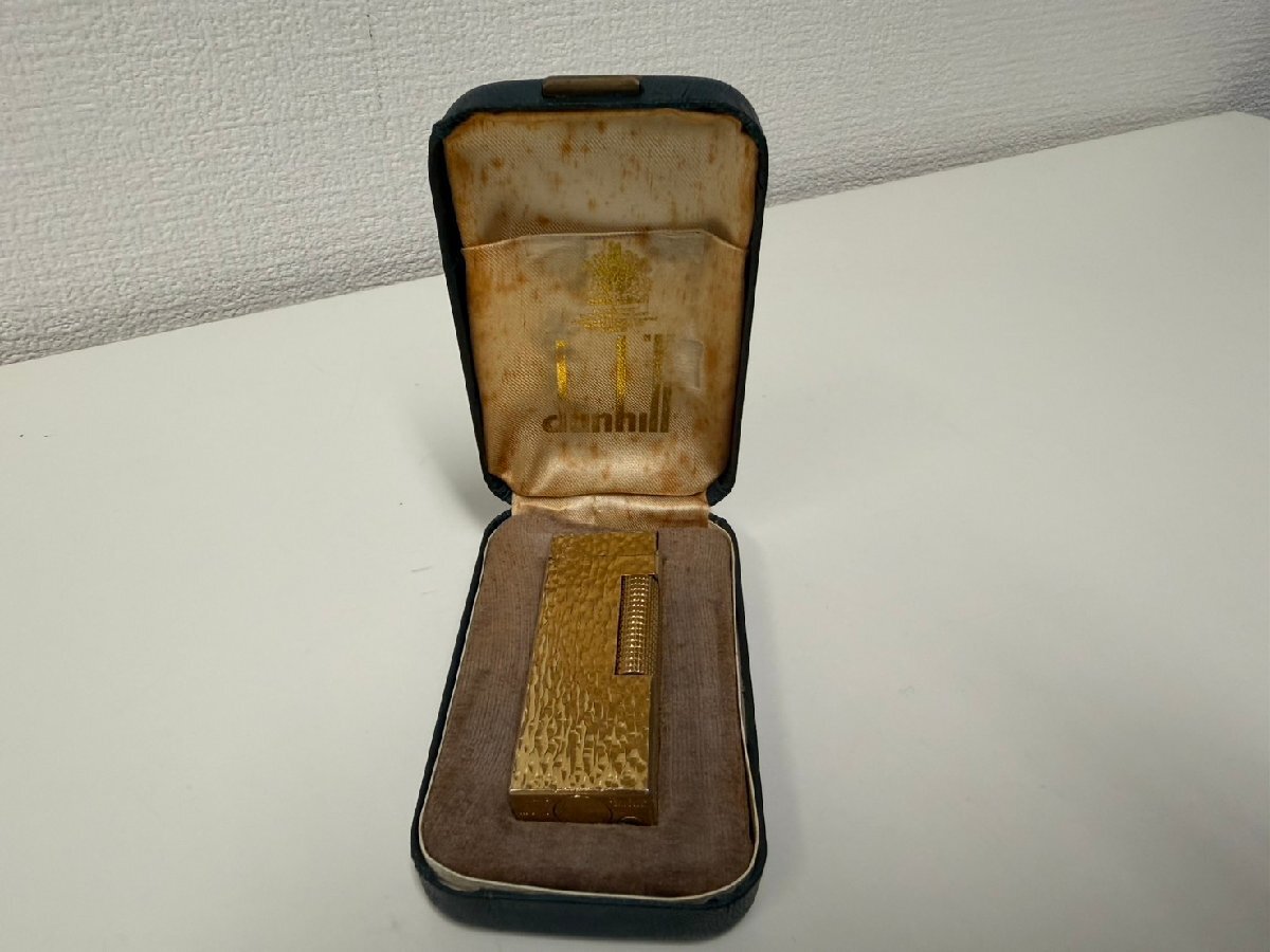 U061-X19-322 Dunhill ダンヒル ヴィンテージ ゴールド ローラー式 ガスライター 現状品②大阪◎