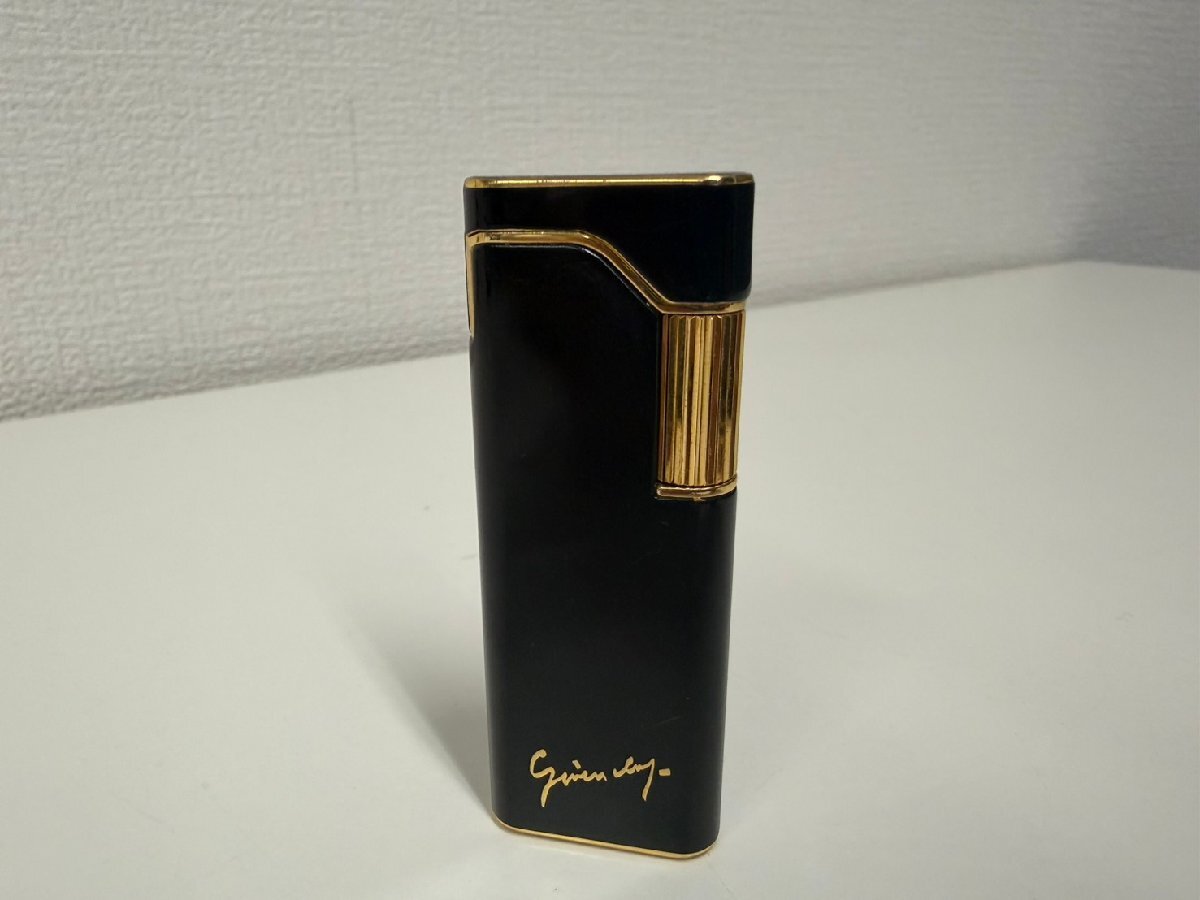 U060-X16-748 GIVENCHY ジバンシー ブラック ゴールド モデル7000 ガスライター 現状品②大阪◎