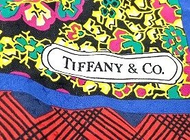 A169 TIFFANY＆Co. ティファニー ペイズリー柄 スカーフ 約86ｘ88cm 現状品 新宿◎