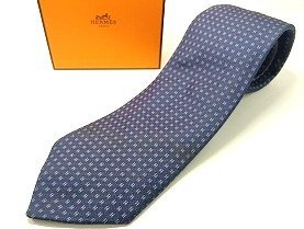 A172 HERMES エルメス H模様 シルク ネクタイ 現状品 新宿◎