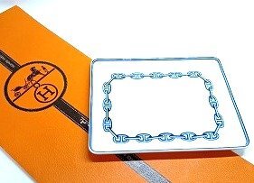 A088 HERMES エルメス チェーン柄 プレート 小物入れ トレイ 現状品 新宿