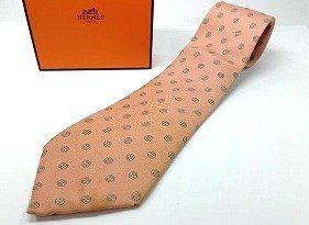 A110 HERMES エルメス H模様 シルク ネクタイ 現状品 新宿◎