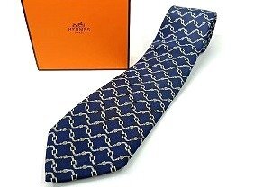 A018 HERMES エルメス ベルトモチーフ シルク ネクタイ 現状品 新宿◎
