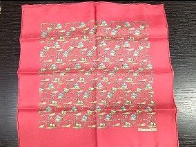 A073 HERMES エルメス ヴィンテージ シルク スカーフ ハンカチ カレ45 現状品 新宿◎