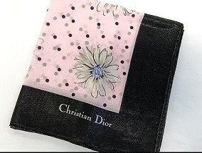 A144 Christian Dior クリスチャンディオール 花柄 シルク スカーフ 約86ｘ88cm 現状品 新宿◎
