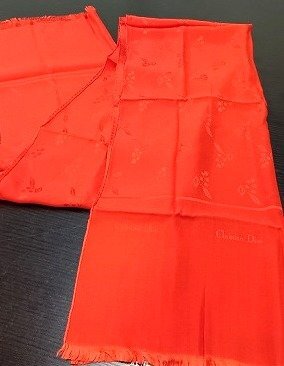 A162 Christian Dior クリスチャンディオール 花柄 シルク ストール 約164ｘ50cm 現状品 新宿◎