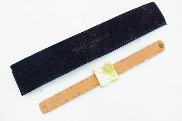 C416-J41-1589◎ HERMES エルメス 24.faubourg レザーリボンブレスレット 現状品 渋谷 ◎
