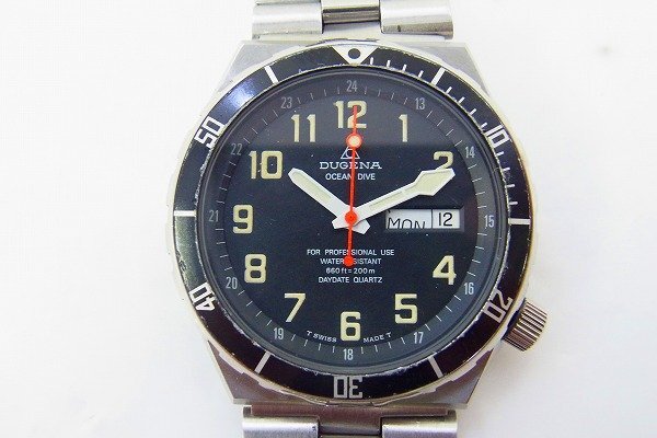 C222-J41-1658◎ DUGENA メンズ クォーツ 腕時計 現状品 渋谷 ◎