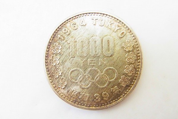 C075-J27-2865◎ 1964年 東京オリンピック 1000円 銀貨 硬貨 1枚 現状品③ 渋谷 ◎