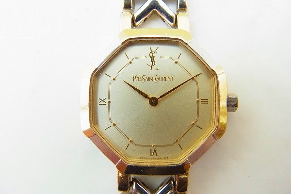 C065-J37-3189◎ YSL イヴサンローラン レディース クォーツ 腕時計 現状品③ 渋谷 ◎