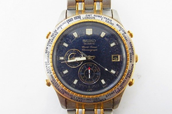 C024-J9-6834◎ SEIKO セイコー 6M15-9010 メンズ クォーツ 腕時計 現状品③ 渋谷 ◎