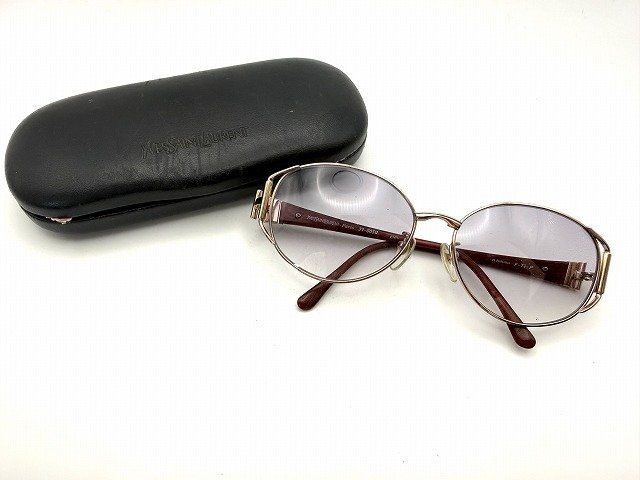 Yves Saint Laurent イヴ・サンローラン グラデーション サングラスフレーム 31-0050 ケース付 現状品 新宿027◎