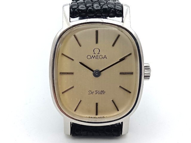 A225【稼動】OMEGA オメガ DeVille レディース 手巻き スクエア 現状品 新宿◎
