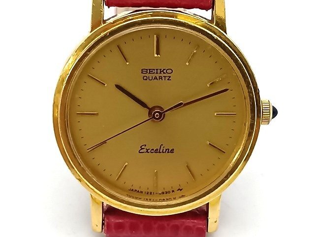 A223 SEIKO セイコー エクセリーヌ 1221-0090 14K/SS レディース QZ 現状品 新宿◎