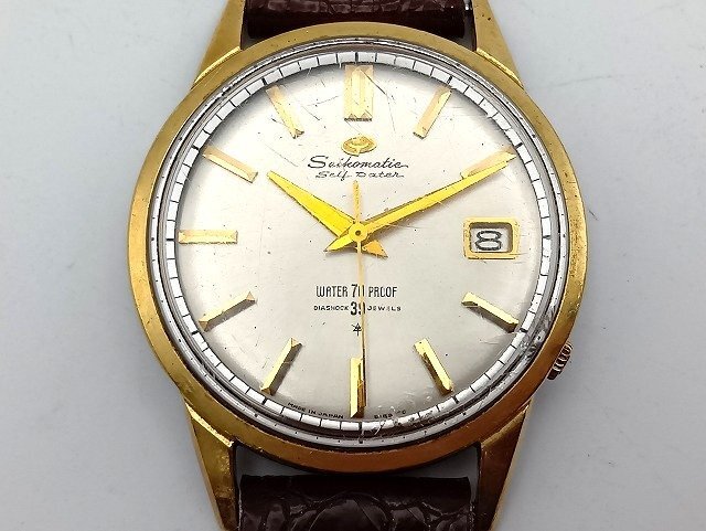 A217【稼動】SEIKO セイコー セイコーマチック セルフデータ J13083 39石 メンズ 自動巻 現状品 新宿◎