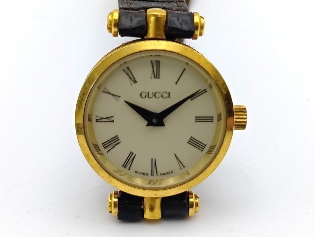 A228 GUCCI グッチ シェリーライン GP レディース QZ 現状品 新宿◎