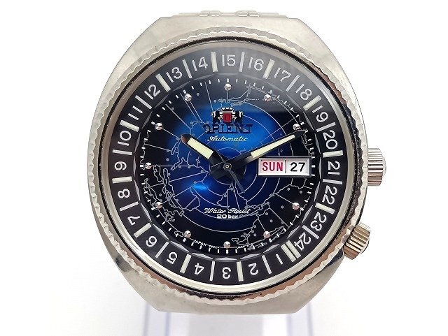 A229【稼動】ORIENT オリエント ワールドマップ F692-UAS0 メンズ 自動巻 現状品 新宿◎
