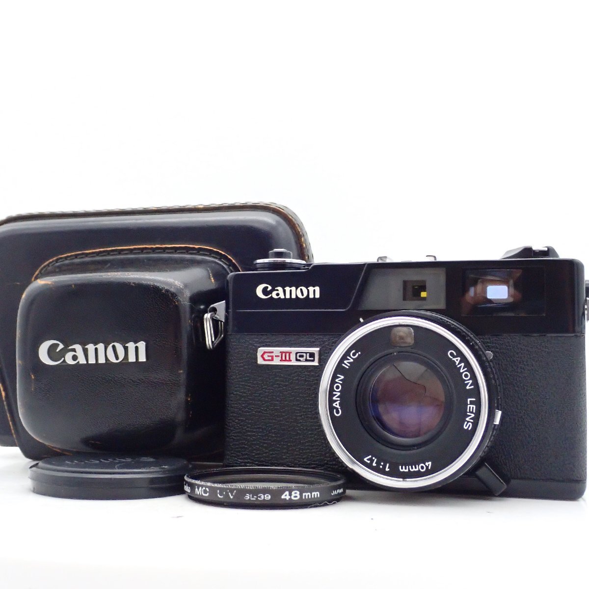 整備済 Canon Canonet QL17 G-III G3 ブラックペイント 40mm f1.7 レンジファインダー コンパクトフィルムカメラ A28915