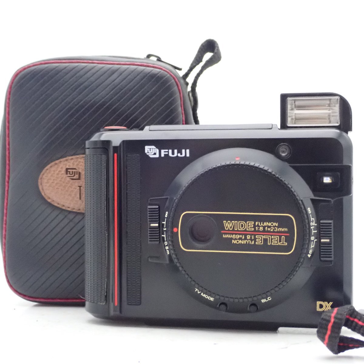 整備済 FUJIFILM TW-3 DX Tele wide ハーフフレイムフィルムカメラ 望遠広角 内蔵電池新品交換済 シャッター連写フラッシュOK 8073532