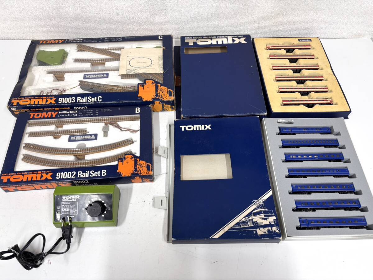 E918　TOMIX　トミックス　Nゲージ　鉄道模型　まとめ売り　92607 JR24系25形 特急寝台客車　92004 国鉄 381系 特急電車　レールセット